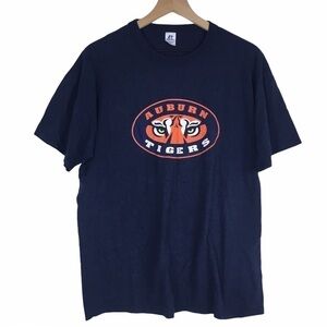 RUSSELL ATHLETIC Vintage T Shirt Auburn Tigers War Eagle Graphic Size Large